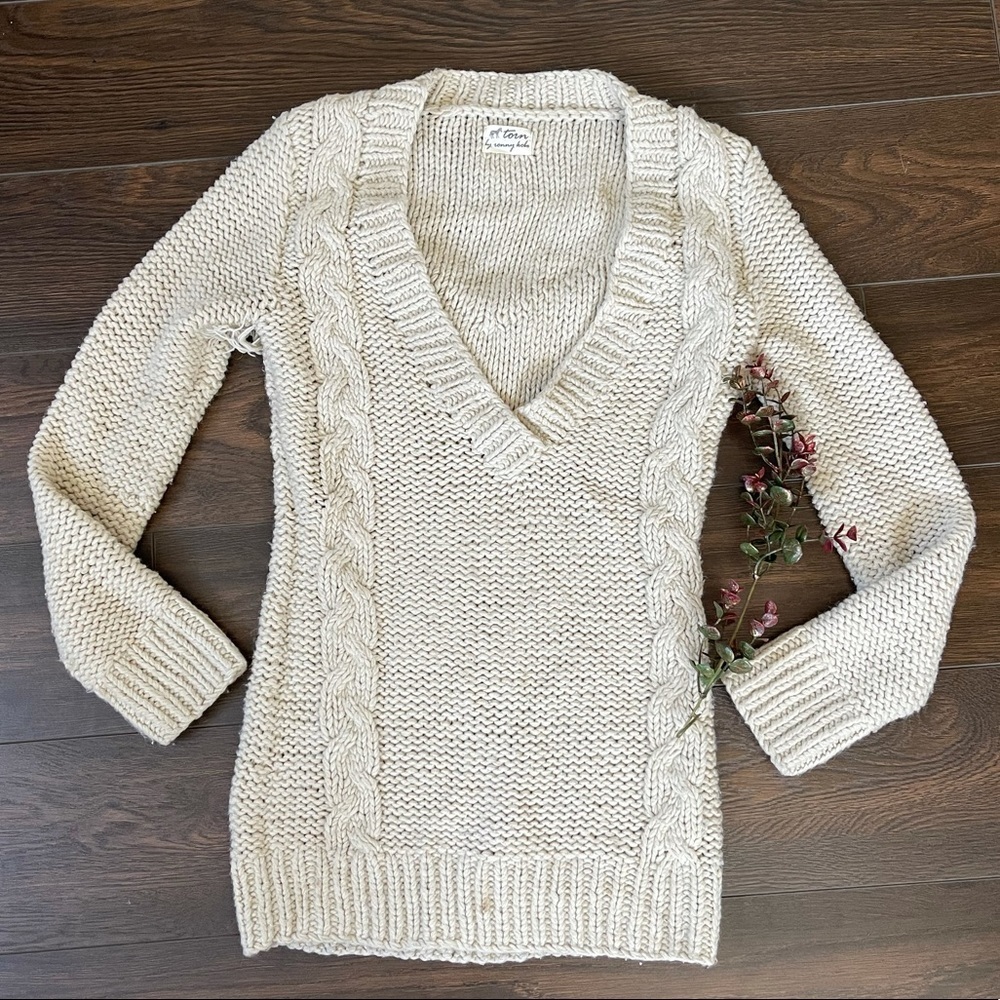 Torn by Ronny kobo fringe sweater